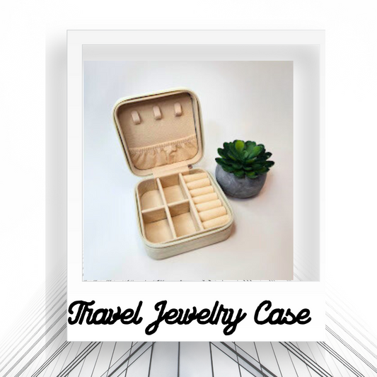 Travel Jewelry Case In Cream