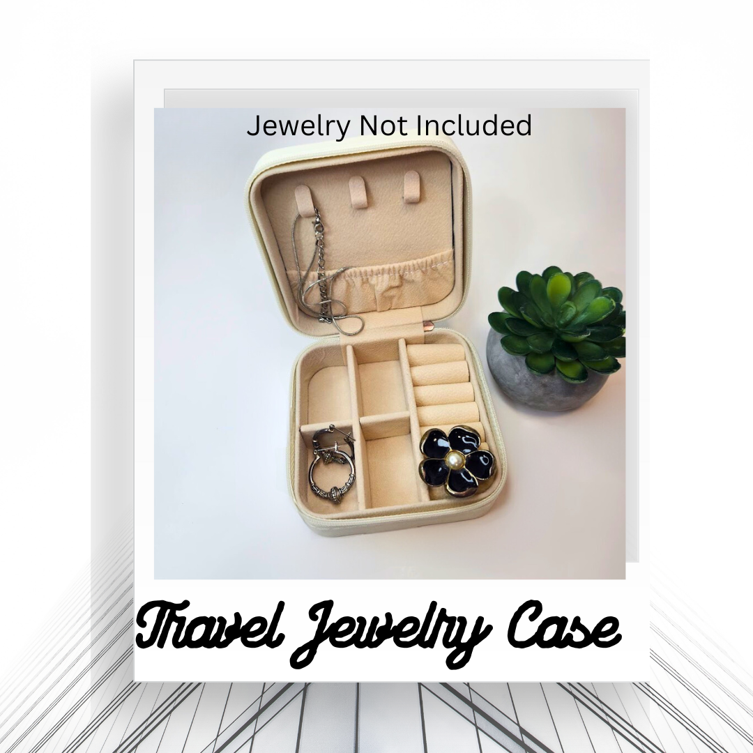 Travel Jewelry Case In Cream