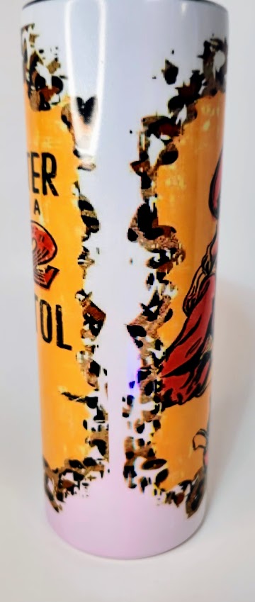 RTS 20oz "hotter than a $2 pistol" UV color changing Hot/Cold Tumbler - Pink Dog makes