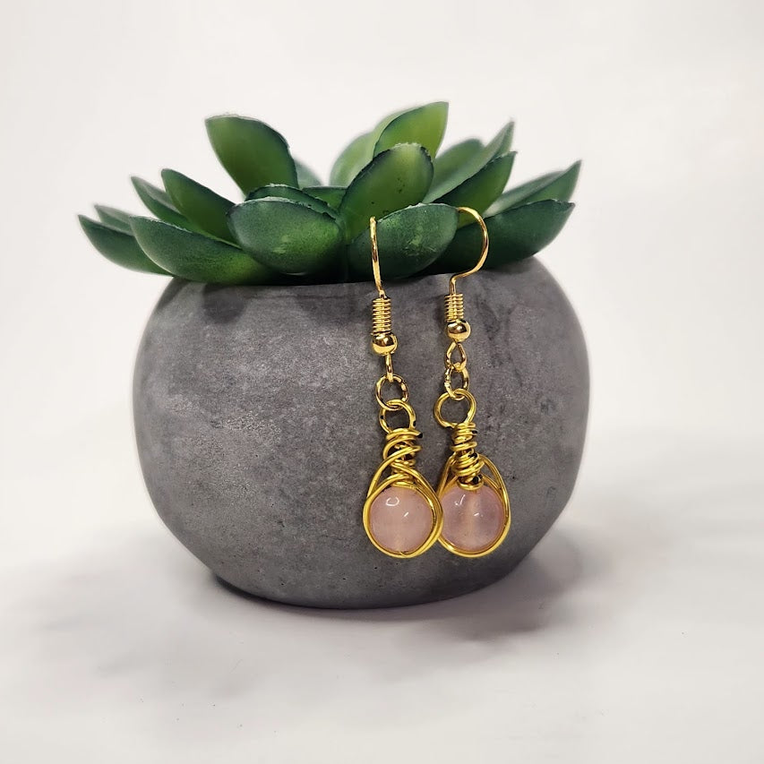Rose Quartz Earrings