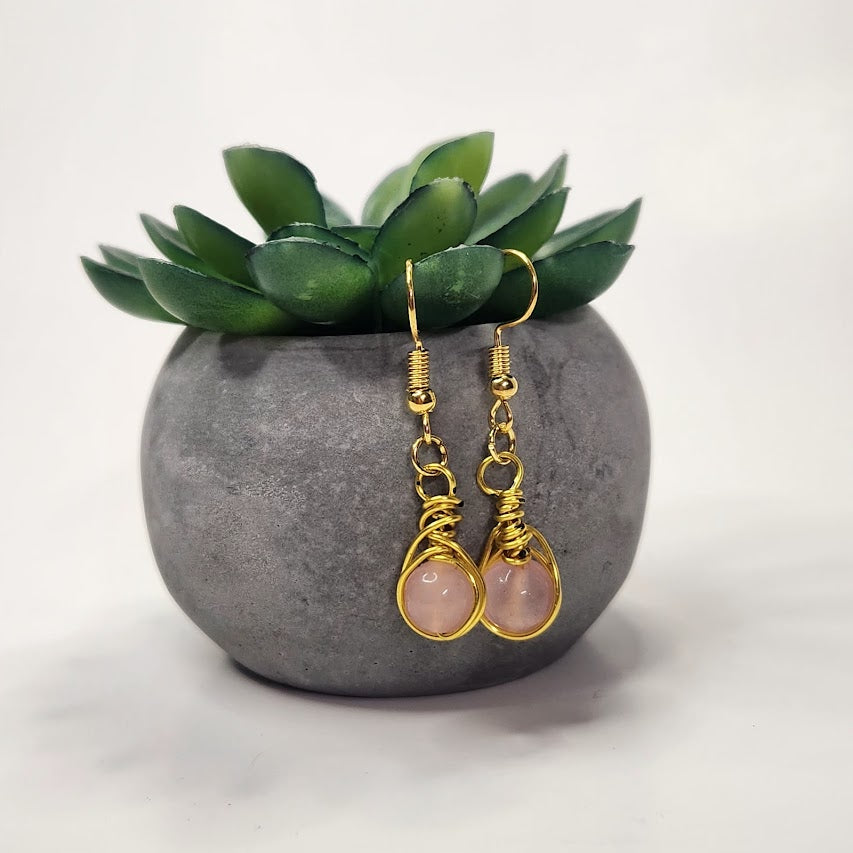 Rose Quartz Earrings