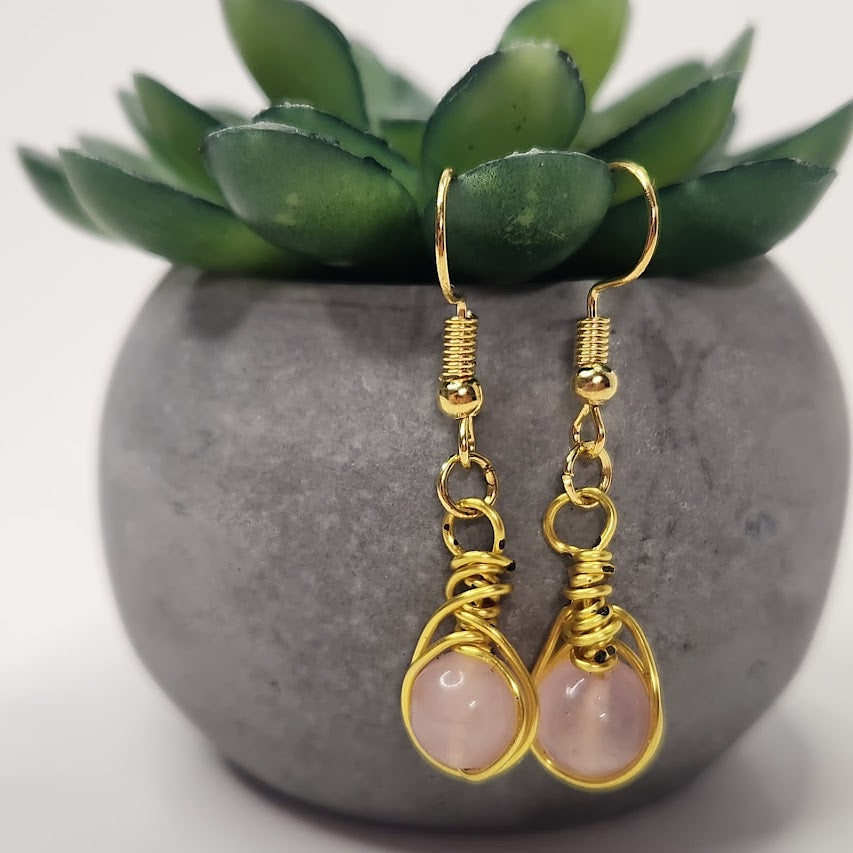 Rose Quartz Earrings