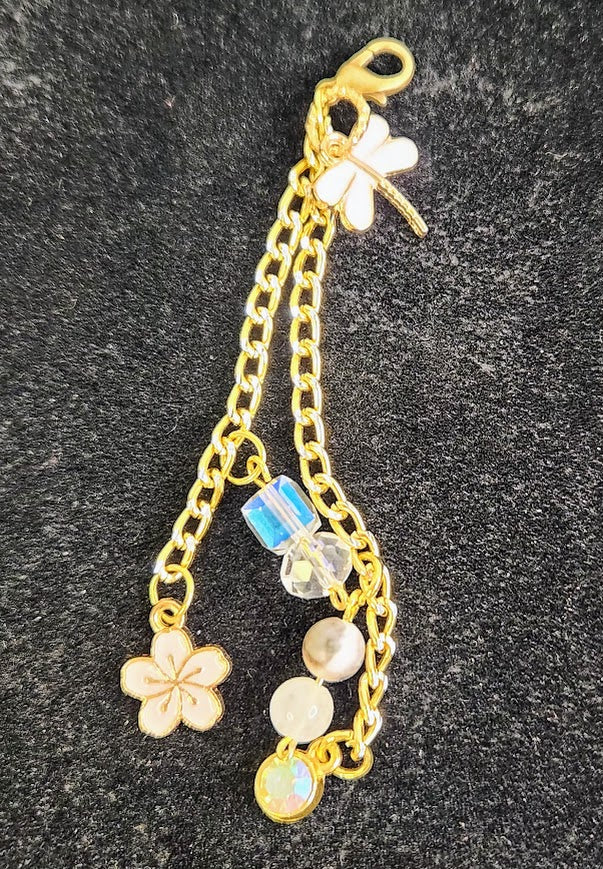 Universal Dragonfly Zipper Charm, Purse Charm, Junk Journal Charm, Keychain