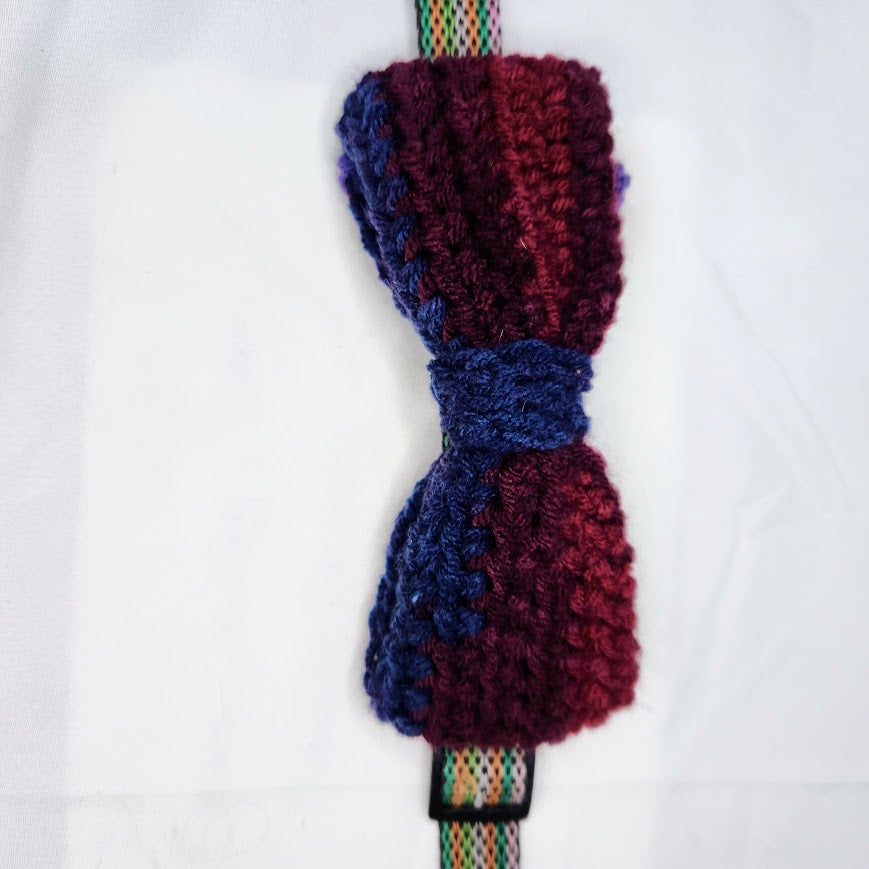 Handmade Crochet Pet Collar Bow Tie Accessory/ Embellishment XL