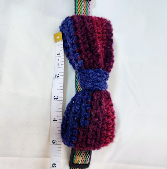 Handmade Crochet Pet Collar Bow Tie Accessory/ Embellishment XL