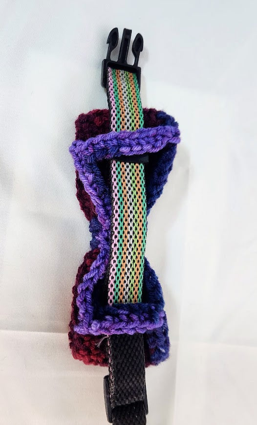 Handmade Crochet Pet Collar Bow Tie Accessory/ Embellishment XL
