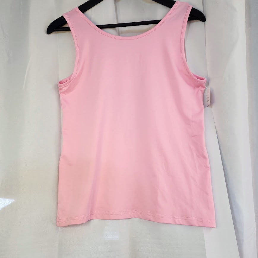 Pink Leopard Print Cow Skull and Flowers " Wild Soul "Tank Top Medium