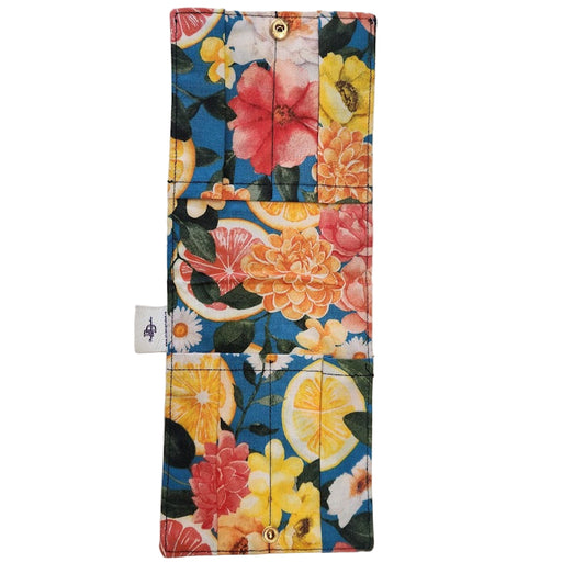 Fabric Sanitary Pouch With Snap Closure Pad And Panty Lines