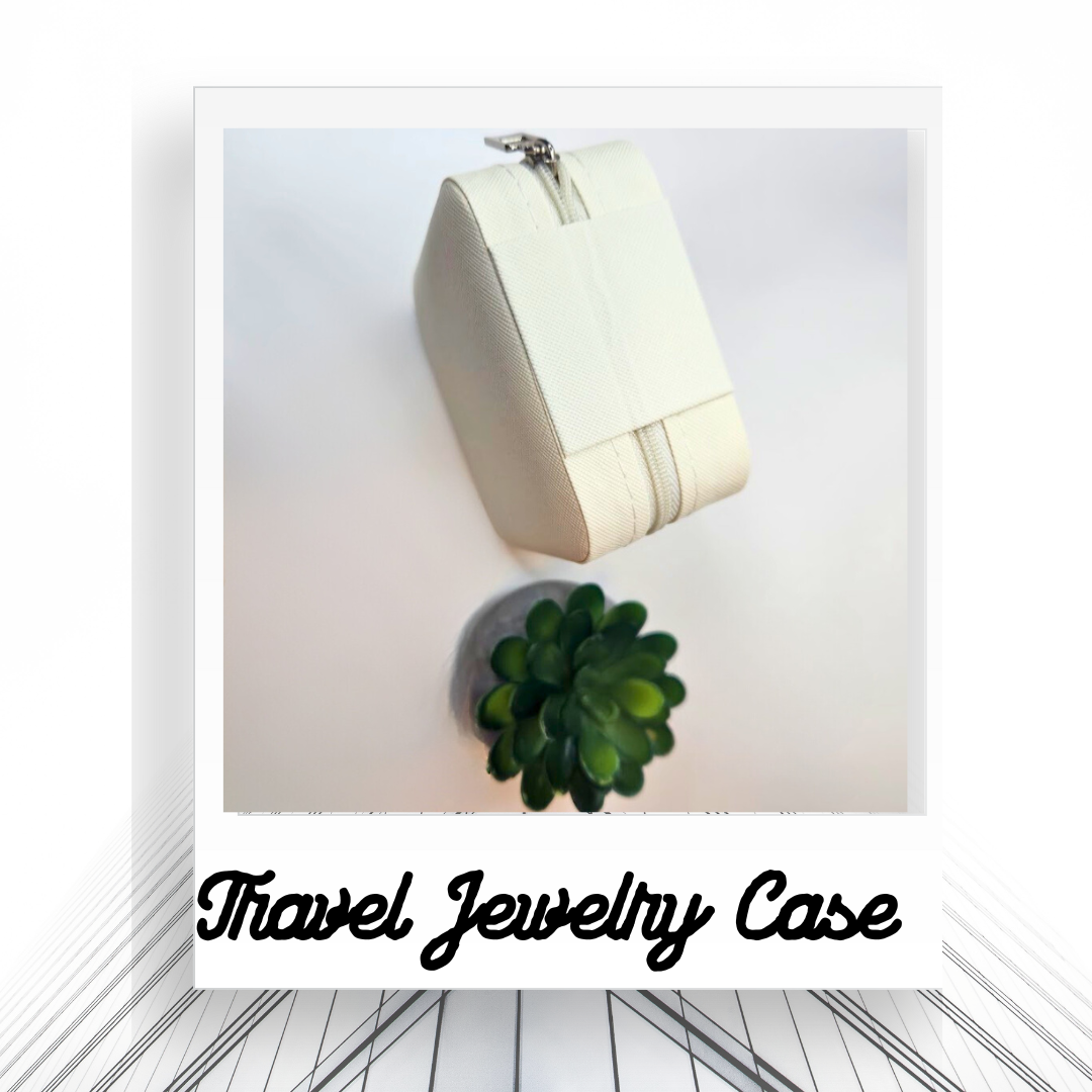 Travel Jewelry Case In Cream
