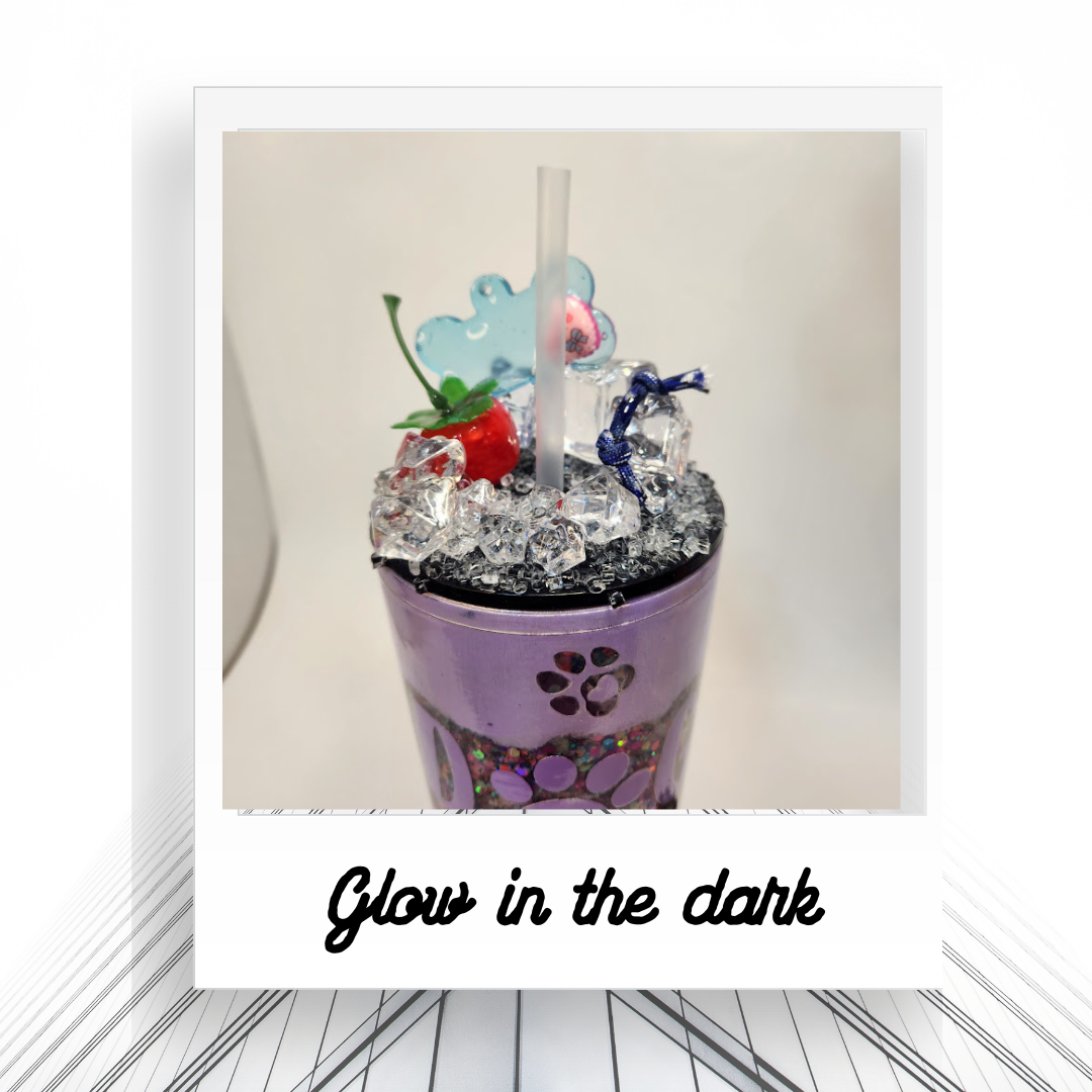 24oz Peek -A -Boo GlitterGlobe Dog Mom Tumbler