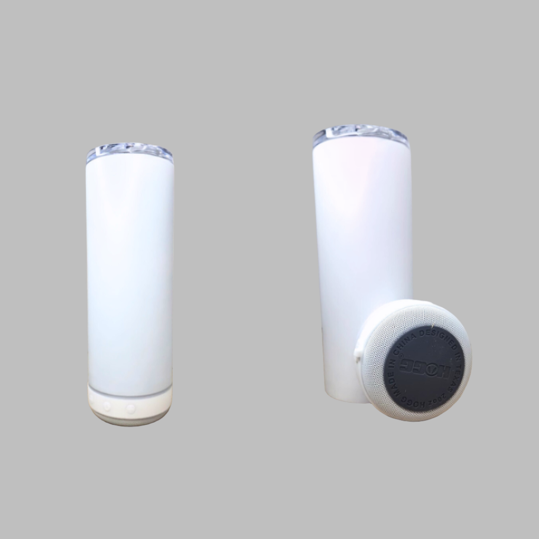 20 oz Blue tooth glow in the dark tumbler - Pink Dog makes