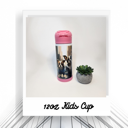 Puppy Kids Flip Top Cup | 12oz Spill-Resistant Travel Cup