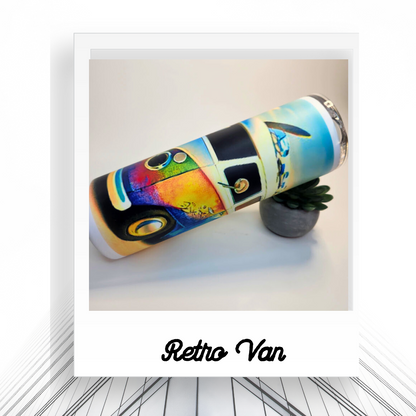 Retro Surfer Van Tumbler | 20oz Glow in the Dark Hot & Cold Cup
