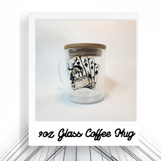 RTS 9oz Cowboy Aces Glitter Globe Mug