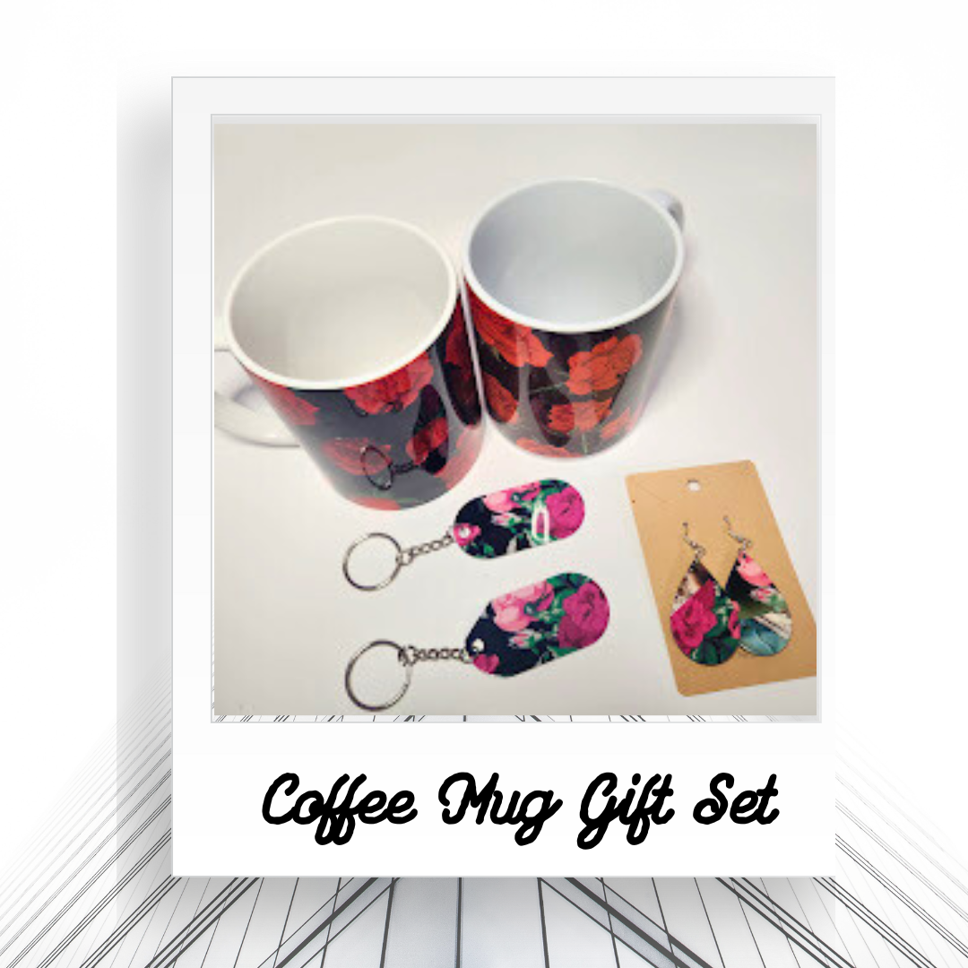 Rose Coffee Mug Gift Set, Coffee Mugs, Gifts