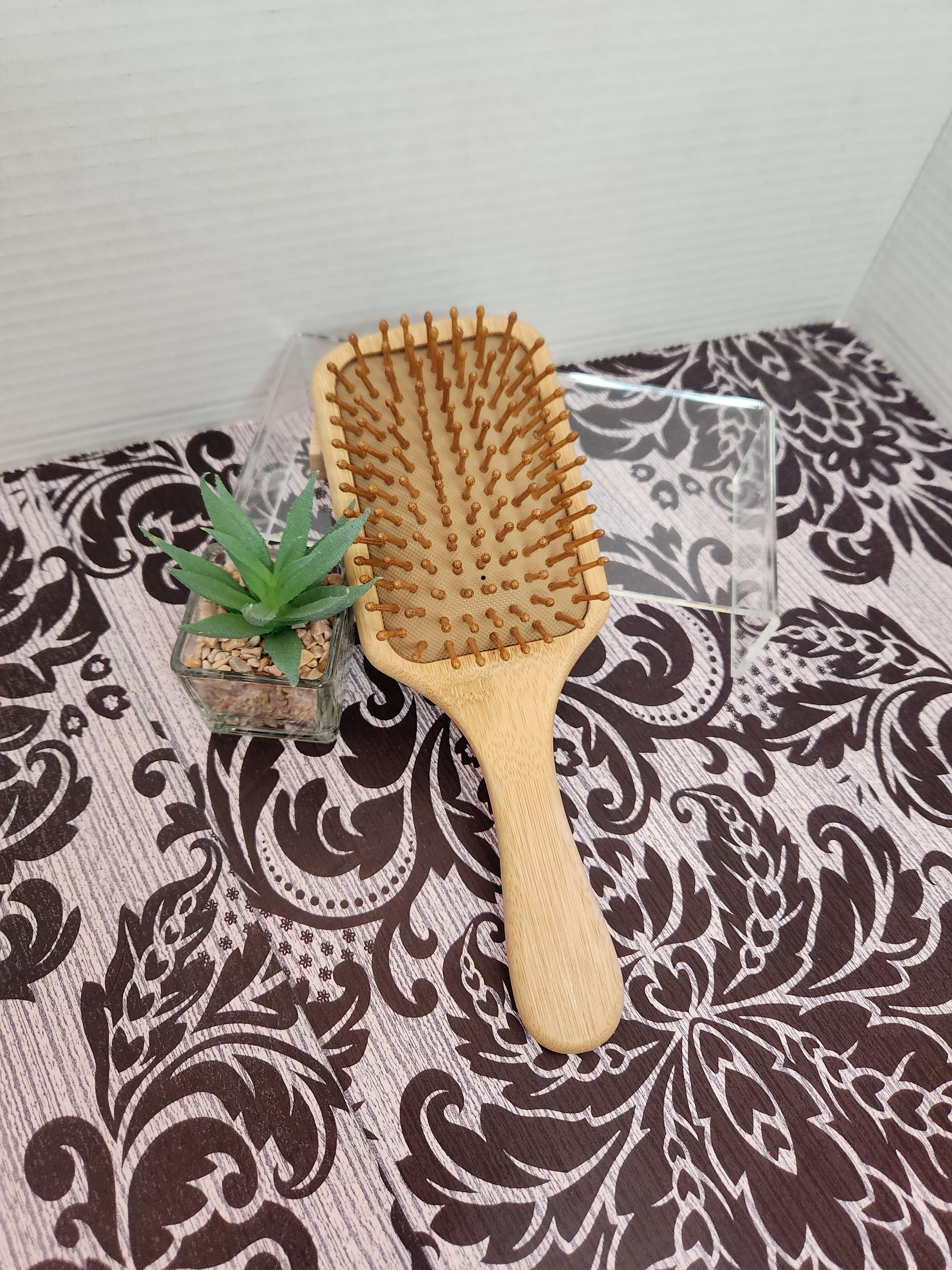 Bamboo Hair Brush Landy - Pink Dog makes