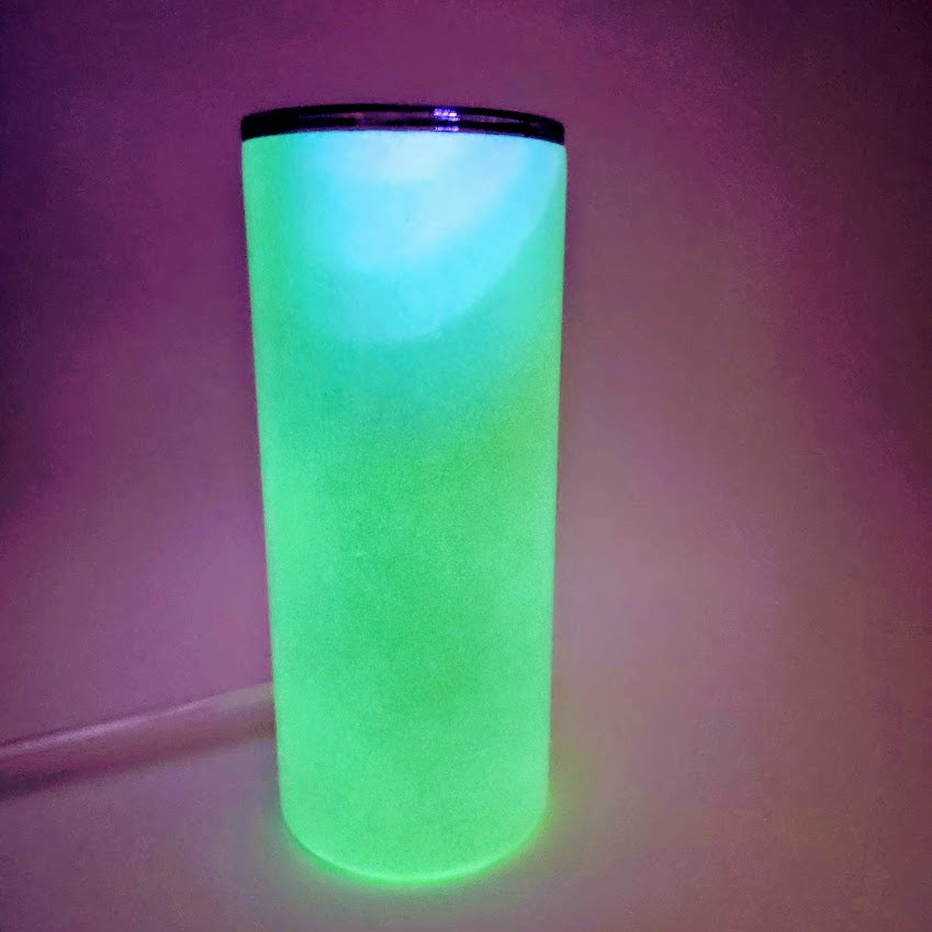 15oz Glow In the Dark tumbler - Pink Dog makes