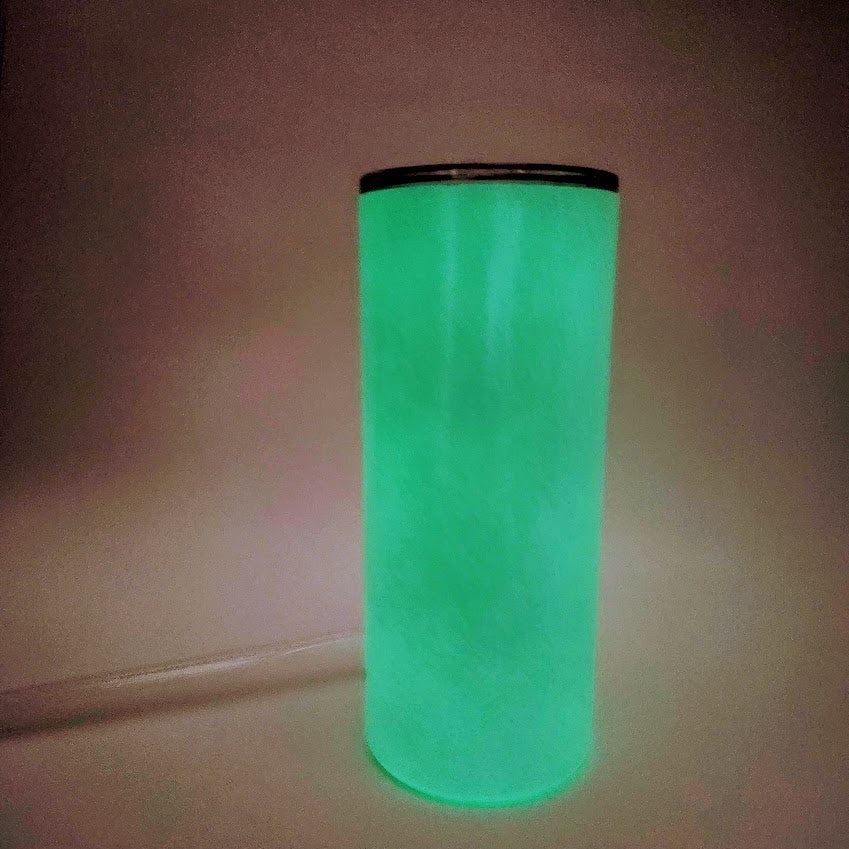 15oz Glow In the Dark tumbler - Pink Dog makes