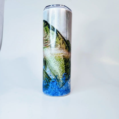 RTS 20oz Fish and Camo Print Hot/cold Tumbler - Pink Dog makes