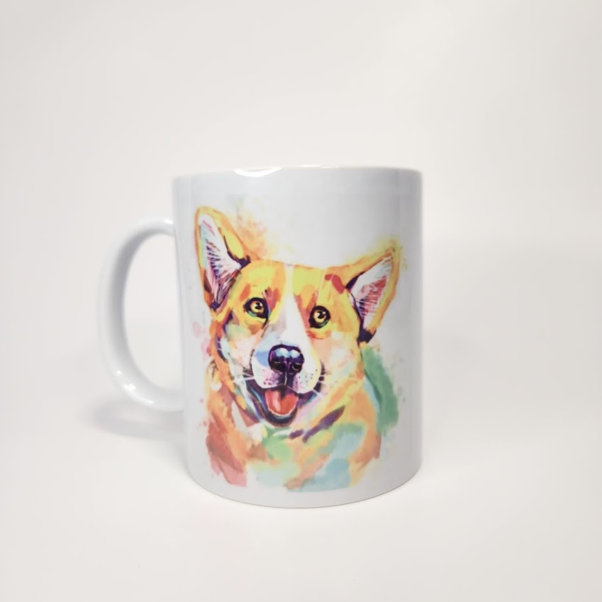 RTS 11oz Corgi Coffee Mug - Pink Dog makes