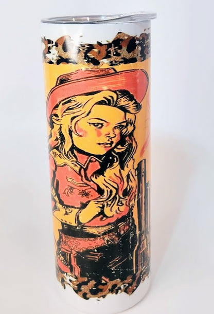 RTS 20oz "hotter than a $2 pistol" UV color changing Hot/Cold Tumbler - Pink Dog makes
