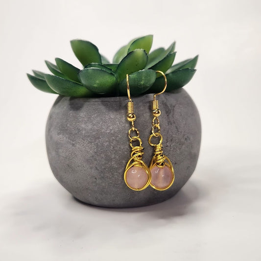 Rose Quartz Earrings
