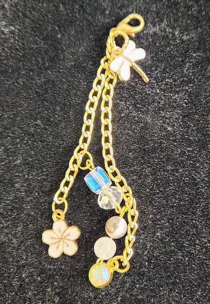 Dragonfly Zipper Charm,| Purse Charm, Junk Journal Charm, Keychain