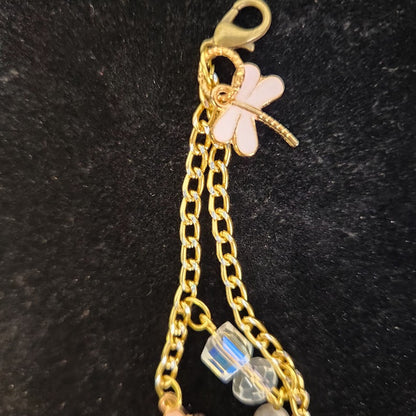 Dragonfly Zipper Charm,| Purse Charm, Junk Journal Charm, Keychain