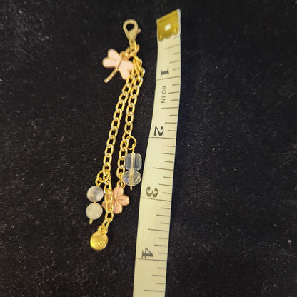 Dragonfly Zipper Charm,| Purse Charm, Junk Journal Charm, Keychain