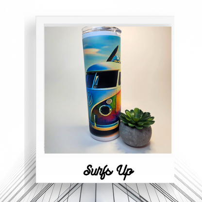 Retro Surfer Van Tumbler | 20oz Glow in the Dark Hot & Cold Cup
