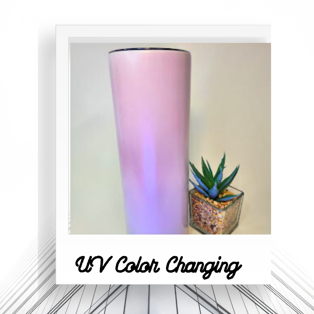 20oz UV color Changing Customizable Tumbler PINK