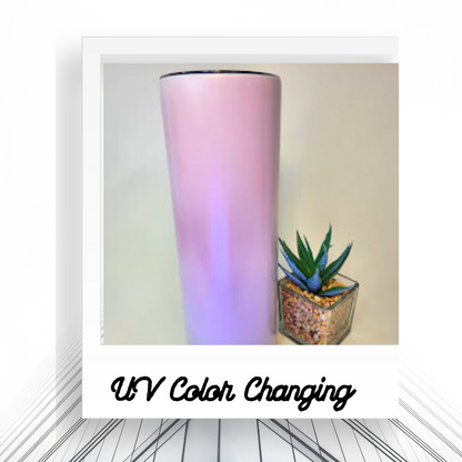 Customizable 20oz UV Color Changing Tumbler Pink | Insulated Hot and Cold Cup