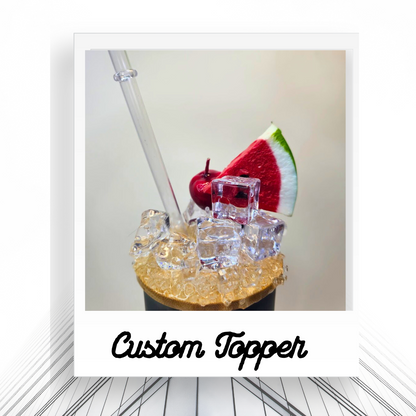 24oz Retro camper cold tumbler with ice topper