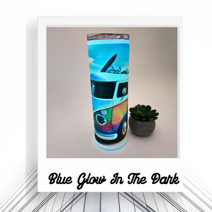 Retro Surfer Van Tumbler | 20oz Glow in the Dark Hot & Cold Cup