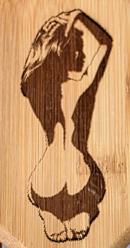 Laser Engraved Bamboo Paddle Hair Brush – Choose Your Design
