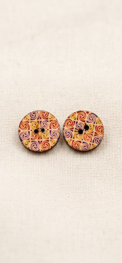 Handmade Wooden Stud Earrings – Choose Your Design