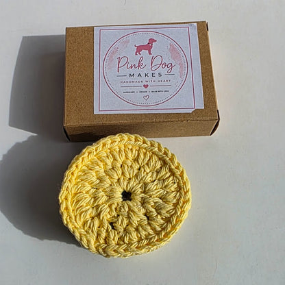 Mixed colour handmade reusable cotton makeup remover pads in assorted colours