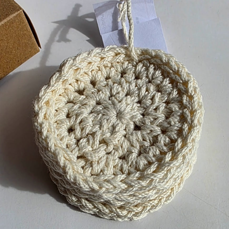 Linen colour handmade reusable cotton makeup remover pads made from 100 percent cotton