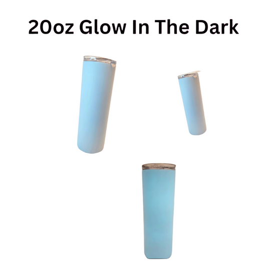 Customizable 20oz Glow In The Dark Tumbler | Hot and Cold Insulated Cup