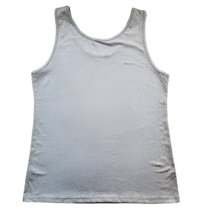 Ladies Medium Grey, Jeep Themed Tank Top, Animal Print Lettering