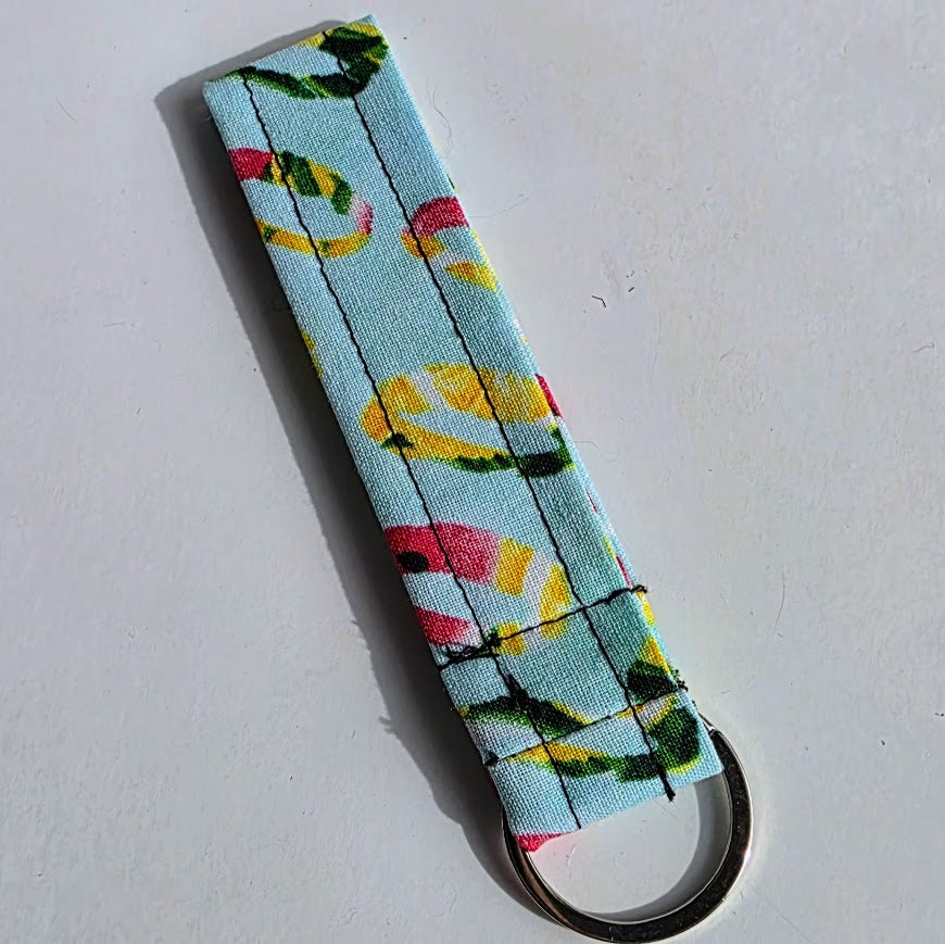 Handmade Mini Fabric Key Fob Keychain – 4.5 x 1 Inch