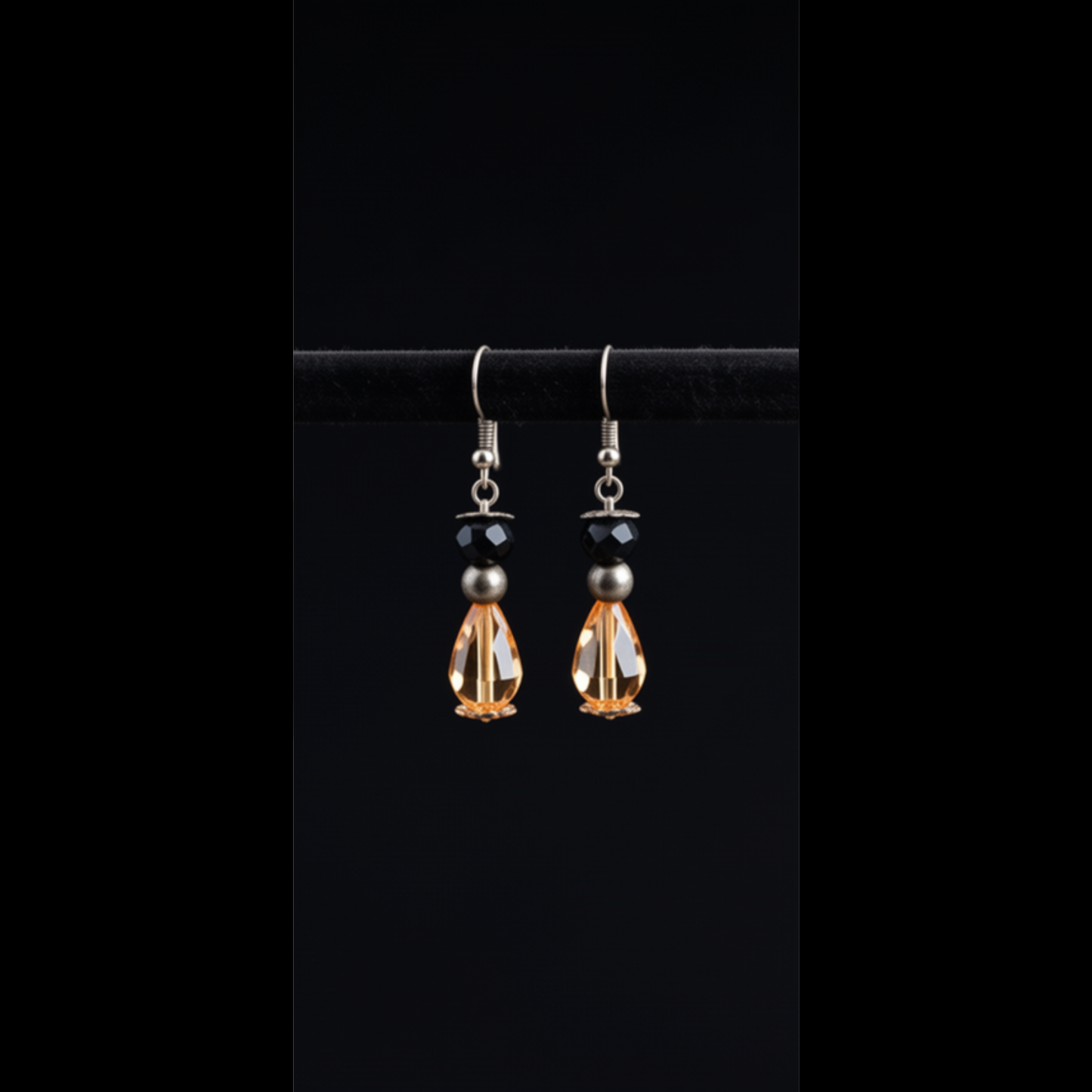 1940s-Inspired Upcycled Vintage Crystal Drop Earrings | Handmade Retro Jewelry