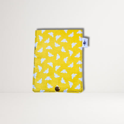 Yellow Bee Fabric Sanitary Pouch | Reusable Pads Snap Closure