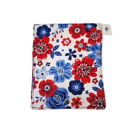 Fabric Sanitary Pouch With Snap Closure Pad And Panty Lines