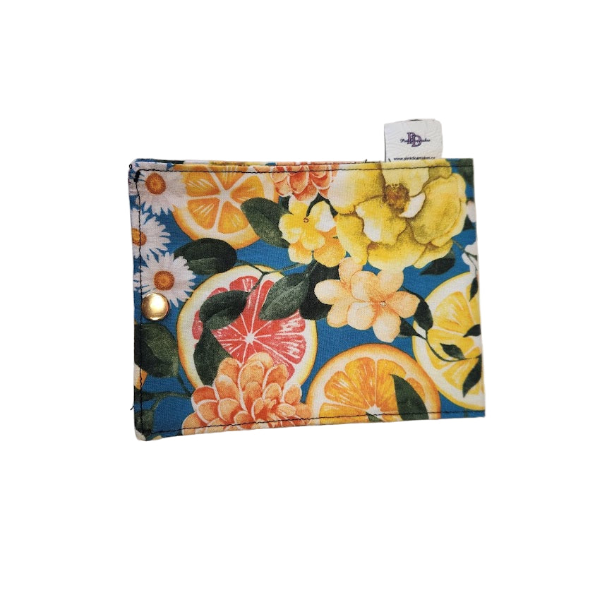 Fabric Sanitary Pouch With Snap Closure Pad And Panty Lines