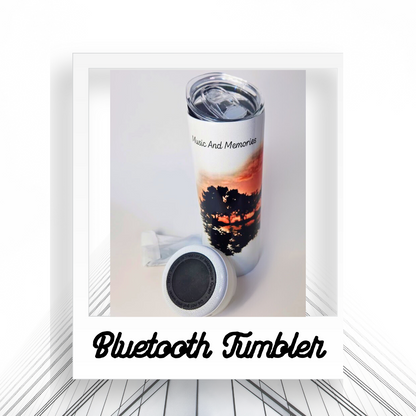 20oz Bluetooth Speaker Tumbler | Insulated Hot and Cold Drink Cup